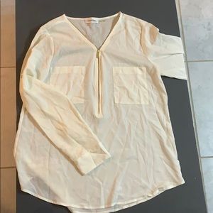 Calvin Klein cream blouse